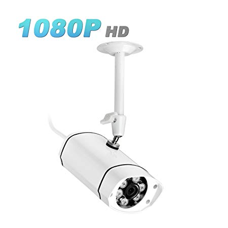 Security Surveillance IP Camera 1080P HD Bullet Micro SD Slot (Max 32GB, Not Included) Support ONVIF Web RTSP Stream IE Email Alarm Playback Motion Detection Outdoor Indoor IR Night Vision Ipccam