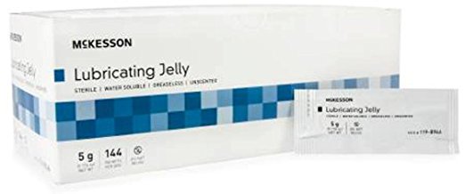 McKesson Sterile Lubricating Jelly 5gm Packets - Box of 144