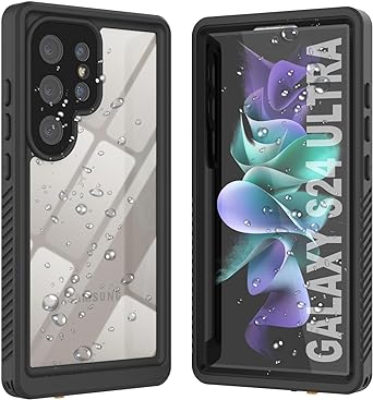 PunkCase Galaxy S24 Ultra Waterproof Case [Extreme Series] [Slim Fit] [IP68 Certified] [Shockproof] [Dirtproof] [Snowproof] Armor Cover for Galaxy S24 Ultra 5G (6.8") (2024) [Black]