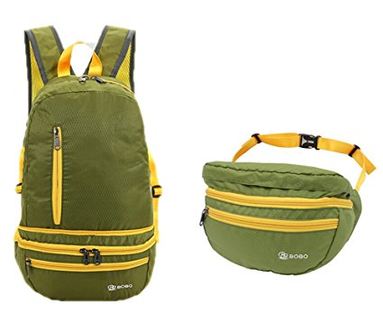 MAIBU 35L Outdoor Lightweight Backpack Multifunctional Packable&Foldable Casual Backpack Waistpack Waterproof Travel Hiking Daypack Sports Bag