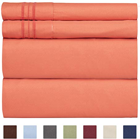 Extra Deep Pocket Sheets - 4 Piece Sheet Set - Cal King Size Sheets Deep Pocket - Extra Deep Bed Sheets - Deep California King Fitted Sheet Set - Super and Ultra Deep Sheets - for Extra Deep Mattress