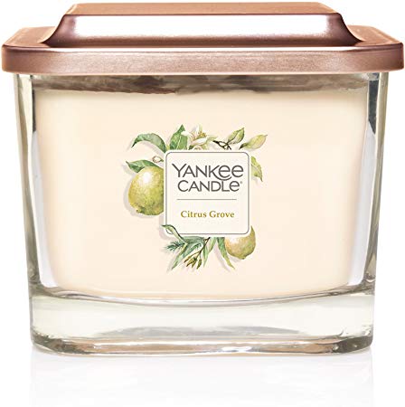 Yankee Candle Company Elevation Collection with Platform Lid, Medium | 3-Wick, Citrus Grove