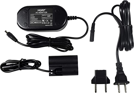 HQRP AC Power Adapter Kit Compatible with Canon ACK-E2 ACKE2 EOS 5D, 10D, 20D, 20Da, 30D, 40D, 50D, D30, D60, 300D, EOS Digital Rebel Digital Camera BP-511 BP511