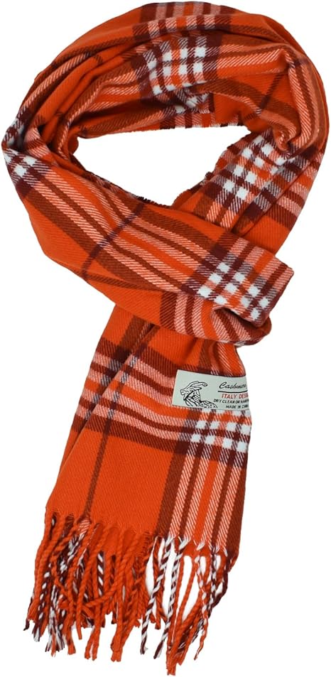 Glory Max Unisex Classic Tartan Plaid Winter Scarf Soft Cashmere Feel 72"x12"