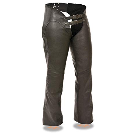 First MFG Women's Double-Belted Leather Chaps. Hip Hugging Curvy Fit. FIL745CSL