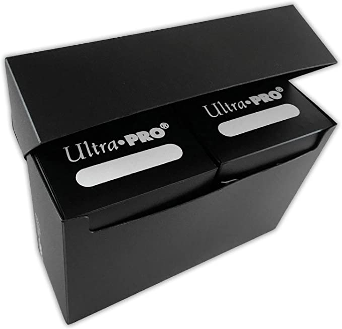 Ultra Pro 3-Compartment Over Sized Black Deck Box, Fits 2 Deck Boxes, 1-Count