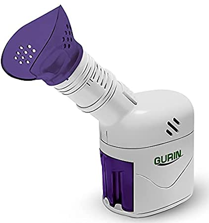 Gurin Personal Steam Inhaler Vaporizer with Aromatherapy Steamer Diffuser, White