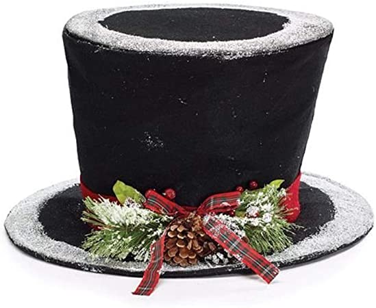 Burton & Burton Tree Topper Black Fabric Hat