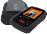 Silicone Skin Case Cover For SanDisk Clip Sport MP3 Player Model SDMX24 Black