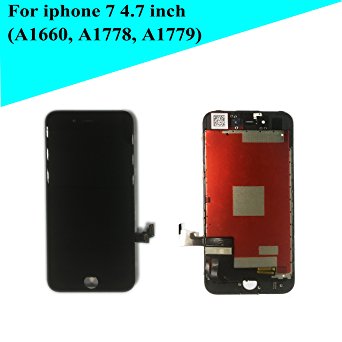 Global Repair iphone 7 4.7" (Model: A1660, A1778, A1779) LCD screen replacement Digitizer Frame Assembly in black