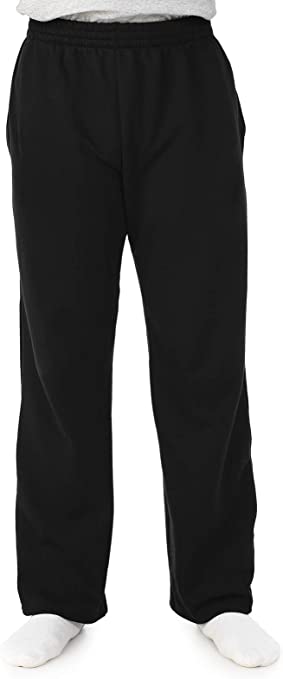 Fruit of the Loom Mens Men's Pocketed Open-Bottom Sweatpants