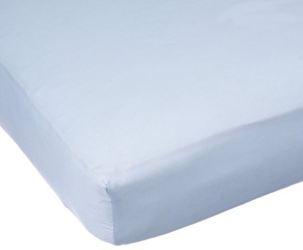 Carters Easy Fit Sateen Crib Fitted Sheet, Blue (Discontinued by Manufacturer)