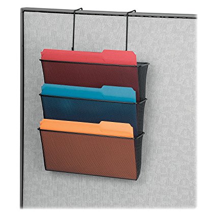 Fellowes Mesh Partition Additions Letter Size Black Triple File Pocket (75901)