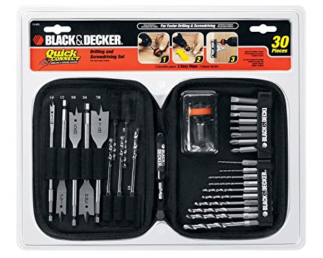 Black & Decker 71-973 Quick Connect Drilling and Screwdriving Set, 30-Piece