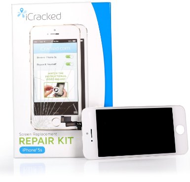 iCracked iPhone 5S Screen Replacement Kit (AT&T/Verizon/Sprint/T-Mobile) - Retail Packaging - White