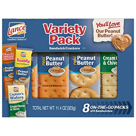 Lance Sandwich Crackers, Assorted Variety Pack, 8 Count