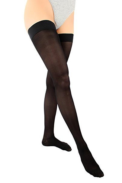 ®BeFit24 Medical Graduated Compression Stockings (23-32 mmHg, 120 Denier, Class 2) for Men and Women - Best for Varicose Veins Support, DVT, Oedema, Swelling Reduction - Black