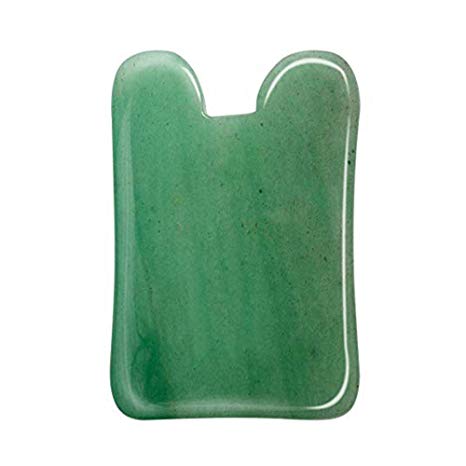 Jade Gua Sha Scraping Massage Tool, Medical Grade Jade Guasha Board, Great Handmade Tools for SPA Acupuncture Treatment, Reducing Neck and Muscle Pain, Ahier Anti-Aging Wrinkle on Face and Body