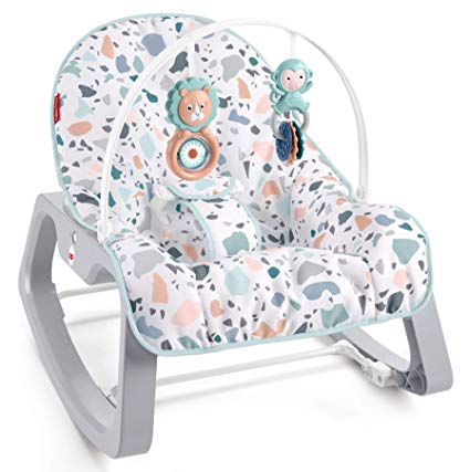 Fisher-Price Infant-to-Toddler Rocker - Pacific Pebble, Portable Baby Seat, Multi