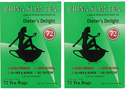 China Slim Dieter's Tea Delight, Large, 72-Count (Pack of 2, 144 tea bags total)