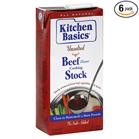 Kitchen Basics Beef Stock, Unsalted, 32-Ounce (Pack of 6)