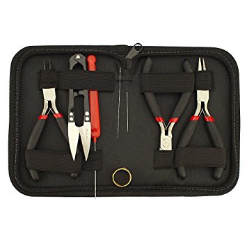 Jewelry Making Tools Kit, Jewelry Making Tools in Zippered Case, 8 Pcs Set