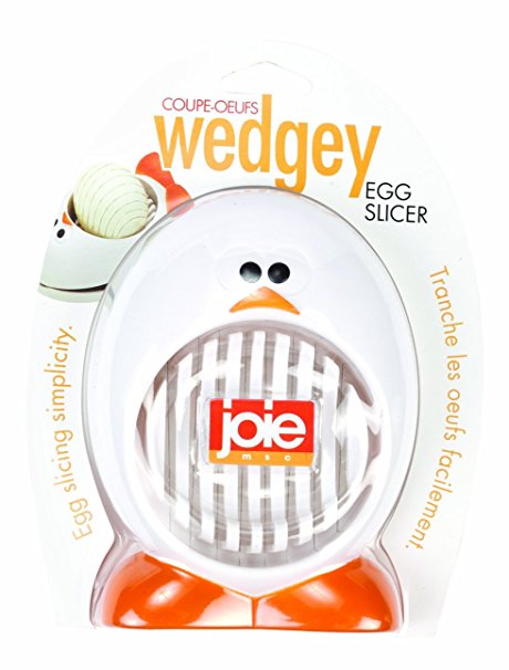 Joie Wedgey Egg Mushroom Slicer, Stainless Steel Blades, BPA free, FDA approved, 4.5-Inches x 3.25-Inches x 1.25-Inches