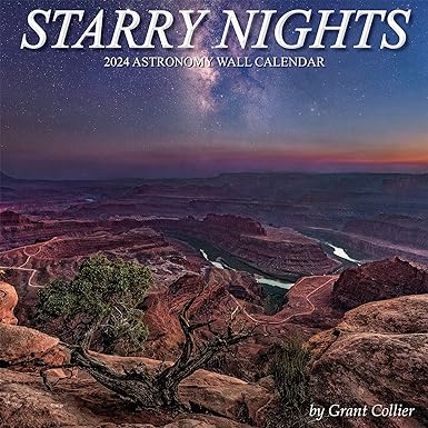 Starry Nights 2024 Astronomy Wall Calendar - featuring photography of the northern lights, Milky Way, outer space, stars, comets and more (12" x 12")