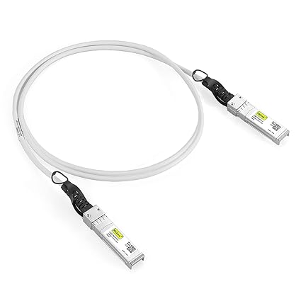 [White] Colored 10G SFP  DAC Cable - Twinax SFP Cable for Ubiquiti UniFi Devices, 1-Meter(3.3ft)