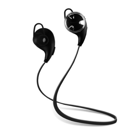 Innoo Tech Bluetooth Headphones V41 Wireless Sport Headset Stereo Earbuds Sweatproof In-Ear Noise Cancelling Earphones with Mic Compatible with iPhone 6 6 plus 5S 4S Galaxy Android Phones