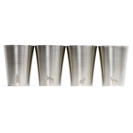 Stainless Steel Cups for Kids Toddler - Best with Boon Sippy Cup Lids - 8-oz. 4pk.