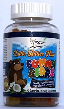 Nzuri Little Bitties Children Hair Vitamin Gummy Bears, 90 Gummies
