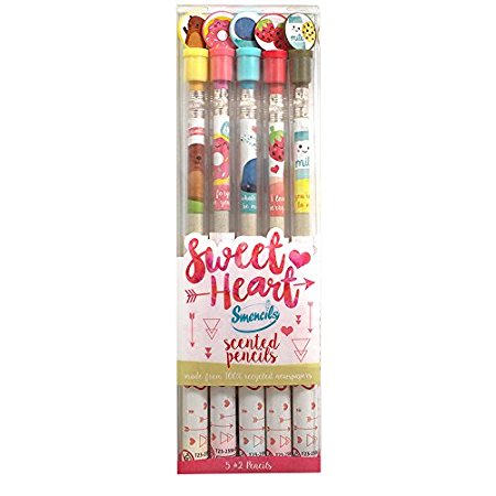 Sweetheart Smencil 5-Pack of Scented Valentine's Pencils by Scentco