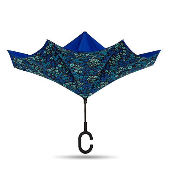 ShedRain UnbelievaBrella Fashion Floral Print Reverse Umbrella: Monet