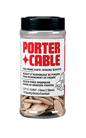 PORTER-CABLE 5563 Face Frame Plate Size FF Joiner Biscuits, 175 Per Tube
