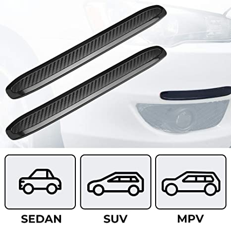 Universal 3M Car Bumper Protector Rubber, Anti-Collision Front and Rear Rubber Strips for Car Bumpers Side, Not Easy to Fall Bumper Protector Trim Guard Strip for Sedan SUV MPV Pickup Truck (2 Pcs)