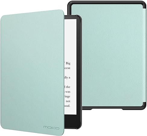 MoKo Case for 6.8" Kindle Paperwhite (11th Generation-2021) and Kindle Paperwhite Signature Edition, Light Shell Cover with Auto Wake/Sleep for Kindle Paperwhite 2021 E-Reader, Light Green