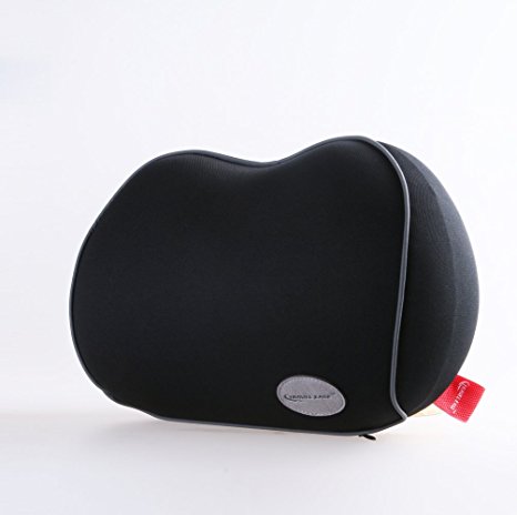Travel Ease Patented Premium Memory Foam Neck Support Cushion Car Neck Pillow for Driving(Black)