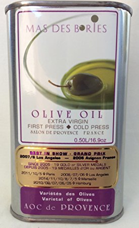 EVOO AOC de Provence France Olives 0.50L (16.9 oz) Extra Virgin Olive Oil