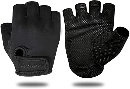 ZEROFIRE RYMNT Workout Gloves for Women Men, Weight Lifting Fingerless Gloves w/Grip-Lock Palm Padding for Fitness Exercise, Crossfit Training, Powerlifting, Gym, Cycling