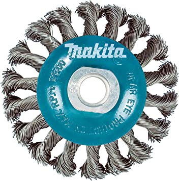 Makita 1 Piece - 4.5" Knotted Twist Wire Wheel Brush For 5"-9" Grinders - Heavy-Duty Conditioning For Metal - 4 1/2" x 5/8-Inch | 11 UNC