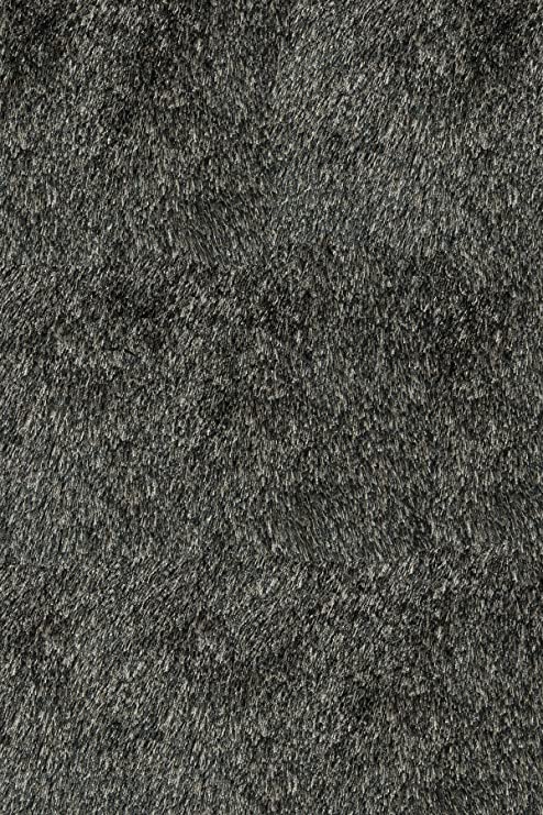 Momeni Rugs Luster Shag Collection, Hand Tufted High Pile Shag Area Rug, 8' x 10', Carbon