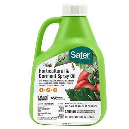 Safer 5192-6 Brand 16 oz Horticultural & Dormant Spray Oil Concentrate, Green