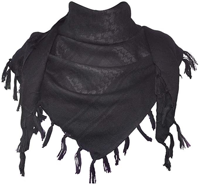 Explore Land 100% Cotton Military Shemagh Tactical Desert Keffiyeh Scarf Wrap