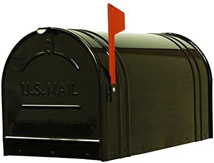 Fulton Extra Large Post Mount Mailbox #2 Black