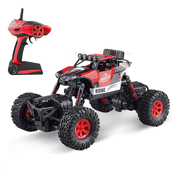 RC Car,4WD 1:16 Scale High Speed Off Road Vehicle Toy Cars,2.4Ghz Radio Controlled Electric Vehicle Rock Crawler Remote Control Car Toys for Kids and Adults