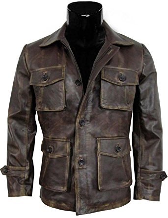 Brown Distressed Front Pockets Super Natural Real Leather Jackets ►BEST SELLER◄