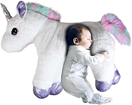 ECEJIX Soft and Cuddly Magical Unicorn Pillow 25"