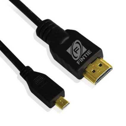 Fintie Micro HDMI (Type D) to HDMI (Type A) Cable - 5 Feet, Black