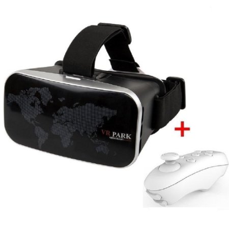 3D VR Glasses, BEW 3D Virtual Reality Headset Movie Game For 4" to 6" Iphone, Android Smartphones (Black)